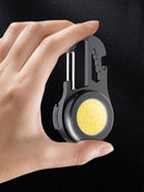 #A COB LED Mini Flashlight Keychain Torch Screwdriver Wrench Pocket Clip Lights