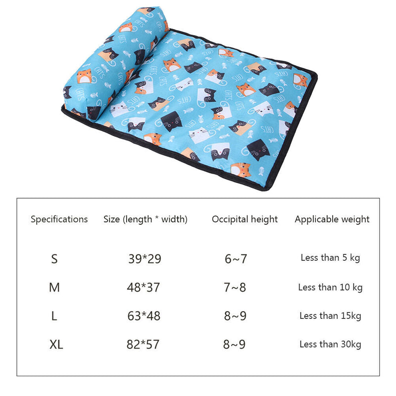 Dog Mat Cooling Summer Ice Pad Cats Sleeping Cushion Pet Kennel (Kitten M)