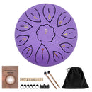 6 inch 11 Tune Musical Instrument Steel Tongue Drum for Beginner (Purple) Newly