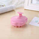 Silicone Hair Washing Comb Brush Head Scalp Massage Brush (Pink) Newly