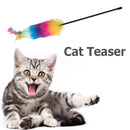 Feather Chaser Wand Funny Entertainment Kitten Cat Teaser Interactive Stick T