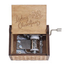 Retro Wooden Merry Christmas Music Box Storage Box Ornament Gift (Wood)