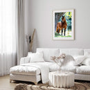 5D DIY Diamond Painting Kits Full Round Drill Horse Mosaic Picture Animal Crafts