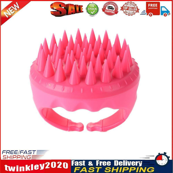 Silicone Hair Washing Comb Scalp Head Massager Hair Cleaning Tool (Red) Newly