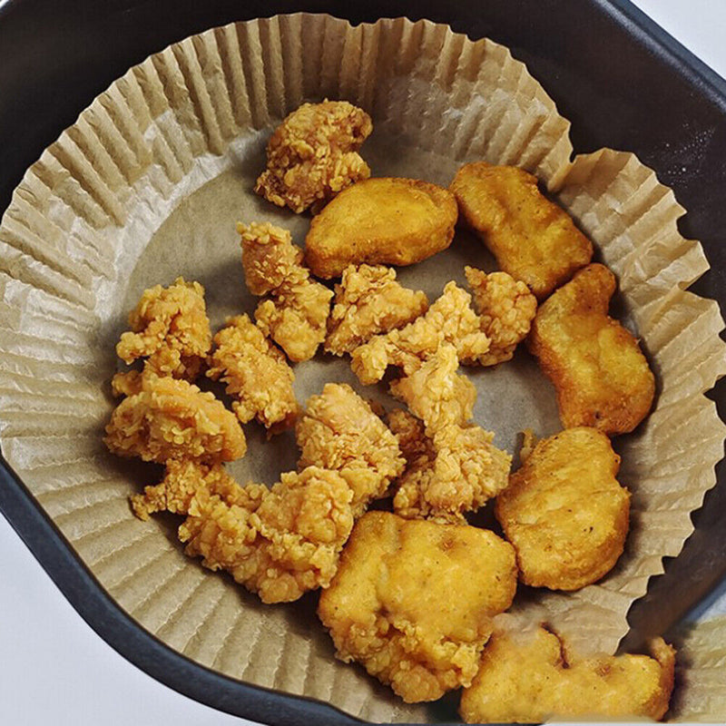 50pcs Steaming Basket Mat Air Fryer Steamer Liners Baking Cooking Oil Paper M