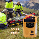 Solar Hand Crank Radio Receiver Portable AM/FM Weather Radio with Flashlight