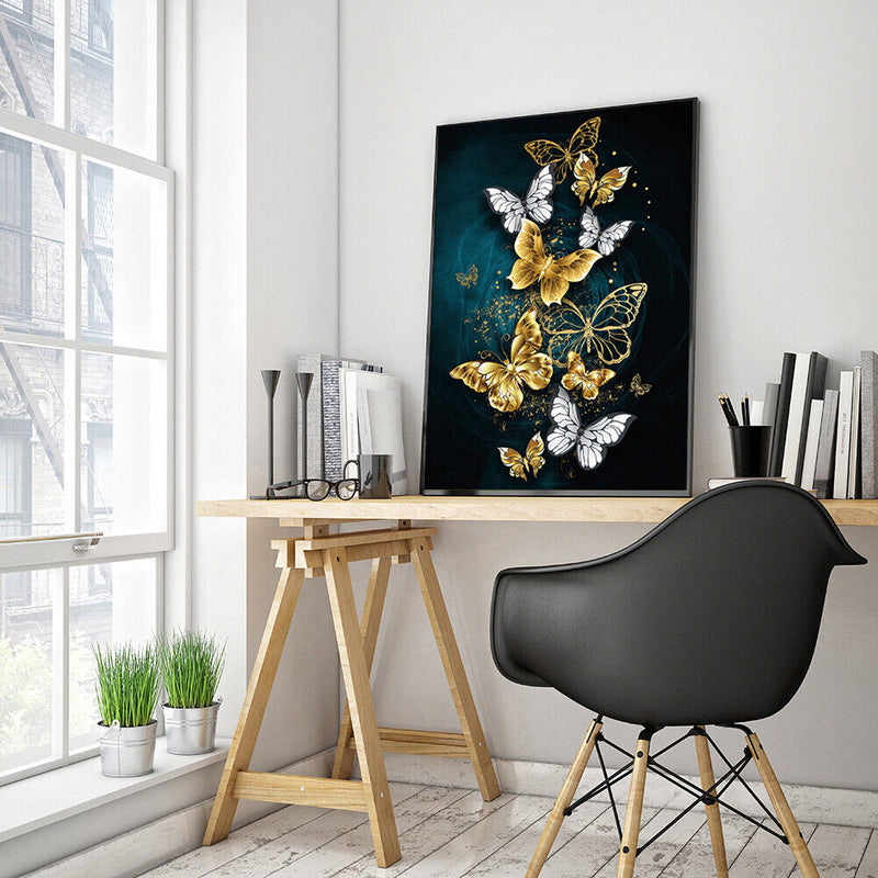 Color Butterfly DIY Canvas Paint By Numbers Oil Hand Painted Kit (YHRM-194)