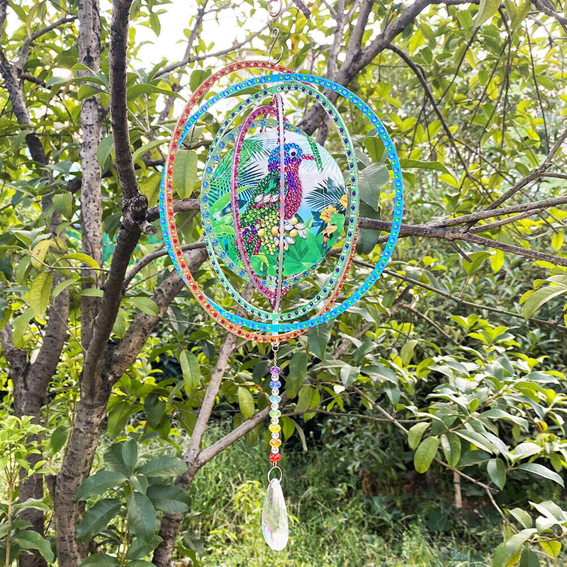 DIY Diamond Painting Double-sided Hanging Rotatable Wind Chime (GSP207)