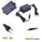 AC to DC Power Adapter 12V 2A Dual Cable Converter Universal 5.5x2.1-2.5mm