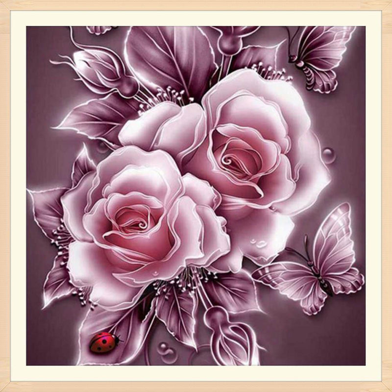 Rose 5D Diamond Painting Embroidery DIY Craft Cross Stitch Home Decor(Pink Newly