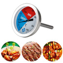 Stainless Steel Round Oven Thermometer BBQ Smoker Grill Temperature Gauge Newly