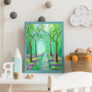 Forest Path Oil Paint By Numbers DIY Handpainted on Canvas Wall Art Picture