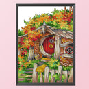 DIY Cottage Printed Cross Stitch Partial Embroidery 14CT Stamped Home Needlework