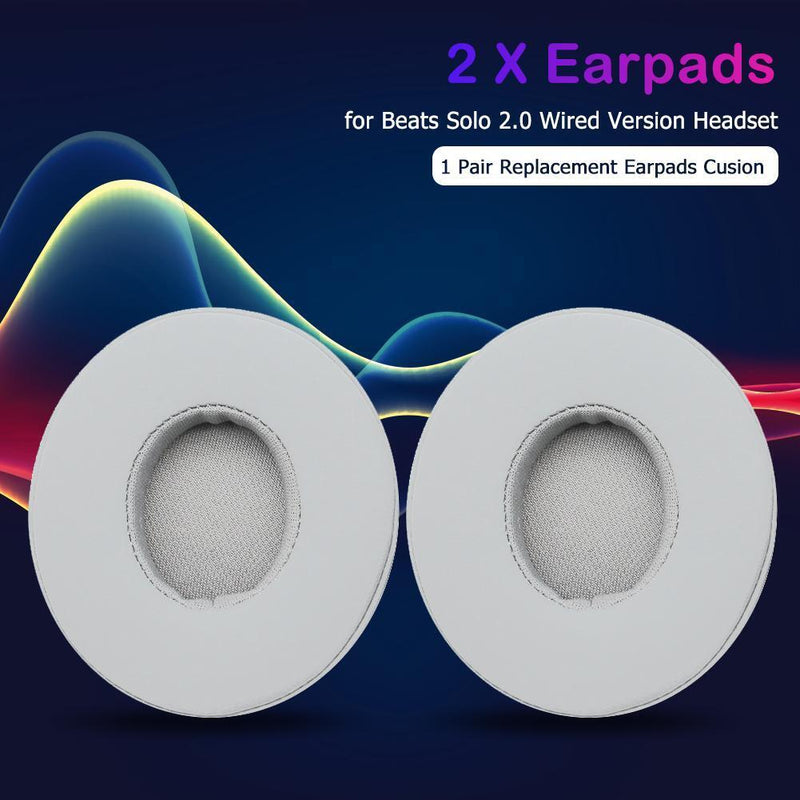 2pcs Earpads Leather Memory Foam Cushions for Beats Solo 2.0 Wired Headphone