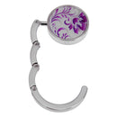 Flower Tree Foldable Hook Bag Cloth Holder Handbag Desk Portable Hanger (F)