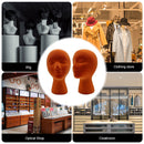 Female Styling EPS Flocking Head Mold Wig Glasses Holder Stand (Orange) Newly