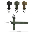 2x Outdoor Gloves Storage Buckle Climbing Rope Hanging Buckles (Army Green)