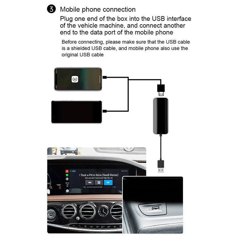For CarPlay Android Auto Wired USB Dongle for Android 4.2 Car DVD Player