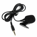 Lavalier Condenser Mic Clip-On Lapel Microphone 3.5mm Jack Recording Teaching