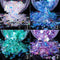 DIY Art Fashion Nail Glitter Fluorescent Sequins Manicure Decor Glass Paper
