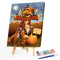 Cat Dog on Scarecrow Oil Paint By Numbers Kit Drawing Picture 40x50cm (B1600)