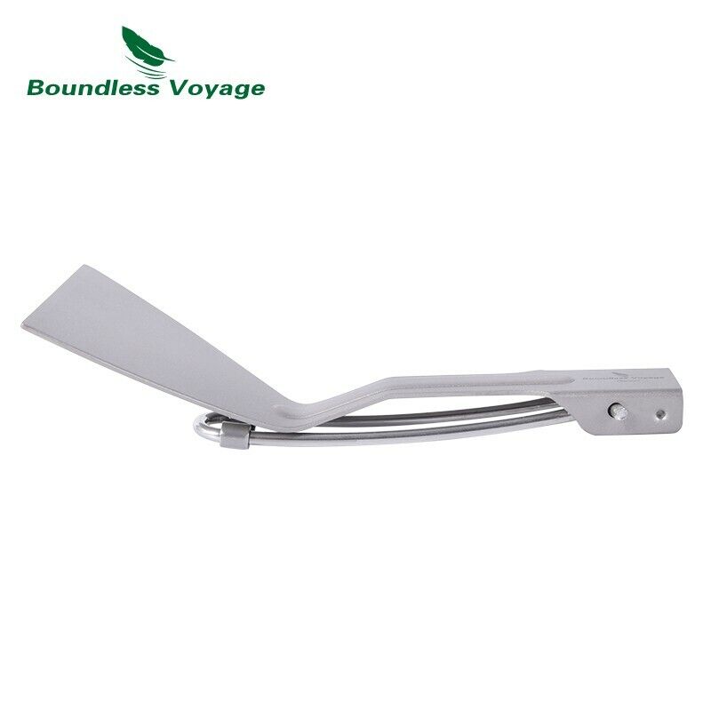 Boundless Voyage Titanium Beefsteak Frying Shovel with Folding Handle