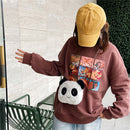 Cute Plush Crossbody Handbag Women Girl Panda Animal Chain Purse Shoulder Bags
