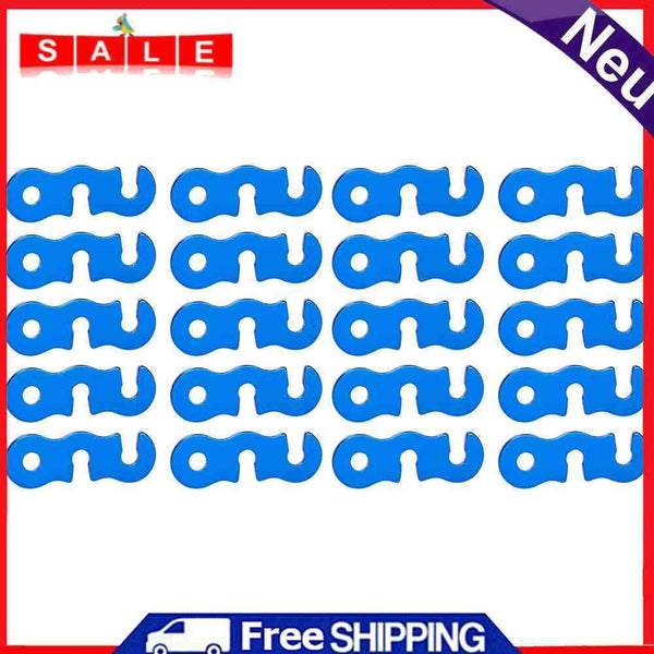 20pcs Camping Tent Cord Wind Rope Buckle Aluminum S-Type Tensioners Fastener