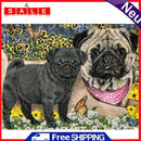 5D DIY Diamond Painting Dog Full Round Drill Mosaic Art Picture of Rhinestone
