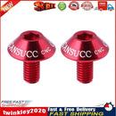 2pcs Aluminum Bicycle Water Bottle Cage Bolt Bottle Holder M5x10mm(Red) Newly