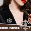 2022 Xmas Wedding Crystal Snowflake Brooch Pin Costume Jewellery Gifts~