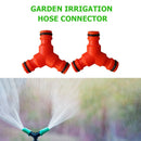 2pcs Y Type Tape Connector Quick Adapter Garden Hose Irrigation (Orange)