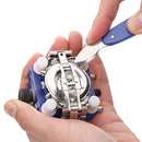 Watch Adjustable Opener Back Case Cover Press Closer Remover Holder (Blue) Newly