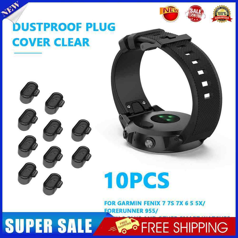 #A 10pcs Anti-dust Cover Tpu Charging Port Protection for Garmin Fenix 7 7s 7x