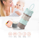 Portable Baby Food Storage Box Bear Essential Milk Powder Container (Green)