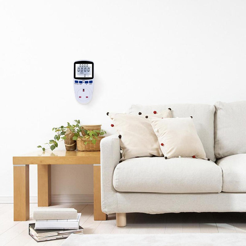 1*UK Plug Electricity Power Consumption Meter Energy Monitor Watt Kwh Analyzer~