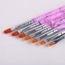 7PCS Acrylic Polish UV Gel Nail Art Brushes Drawing Painting Pen Manicure Tools