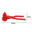 Snowball Maker Tool Snowman Shape DIY Snow Ball Tongs with Handle (Red) Newly