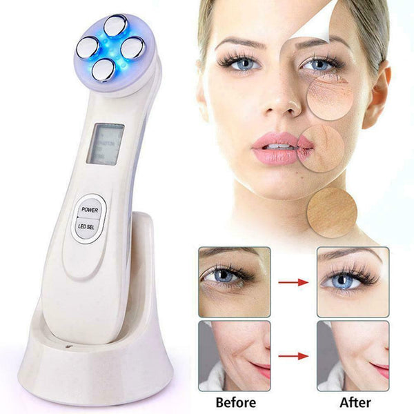 5 in 1 RF Radio Frequency LED Photon Face Light Therapy Microcurrents O2D6