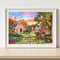 Painting By Numbers DIY Village Scenery Hand Painted Canvas Oil Art Picture Kit