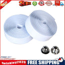 2Set Cycling Road Bike Sports Cork Handlebar Tape+ 2 Bar plug white+camo