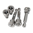 Drywall Screw Bits Setter Dimpler Magnetic Bit Holder (3pcs 50mm+2pcs 25mm)