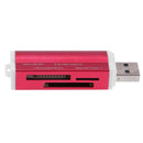 USB2.0 4 in 1 Multi Memory Card Reader for SD/SDHC/Mini SD/MMC/TF (Red) Newly