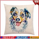 Cleanable Dog Puppy Print Pillowcase Anti-Fade Car Inner Seat Sofa Cushion