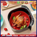 Silicone Air Fryers Basket Baking Accessories for Family Baking Camping Barbecue