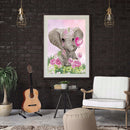 DIY Elephant Partial Special Shape Drill Diamond Painting Picture (YX306) Newly