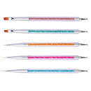 5pcs Gradient Nail Art Painting Lines Stripes Grid Drawing DIY Varnishes Brush