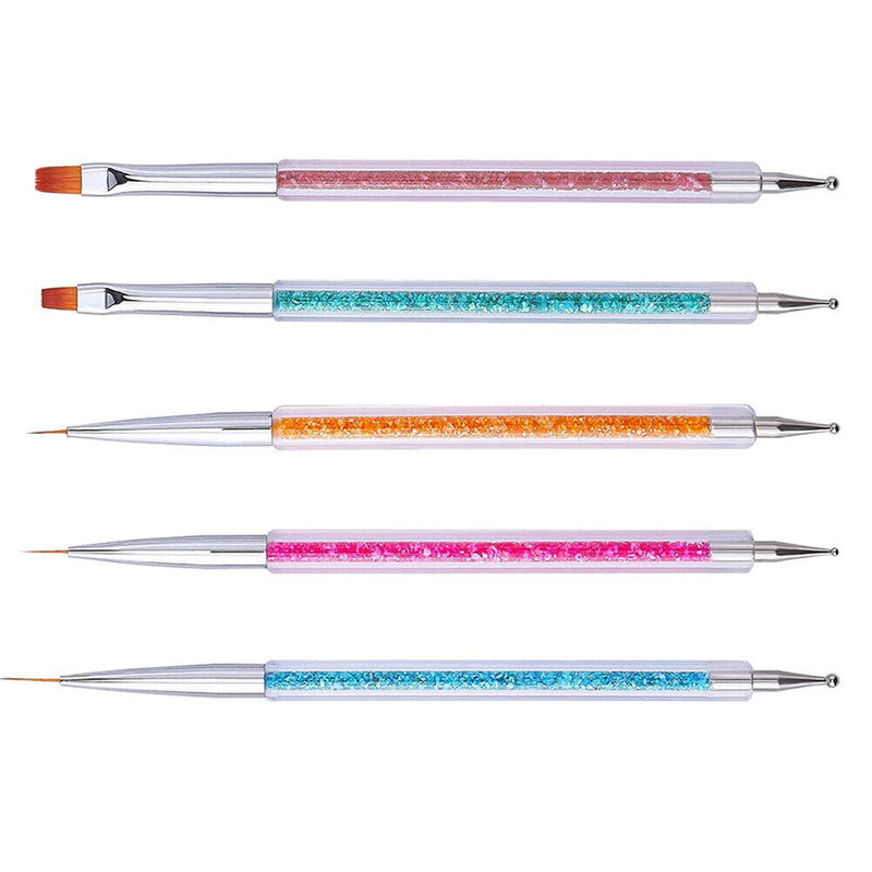 5pcs Gradient Nail Art Painting Lines Stripes Grid Drawing DIY Varnishes Brush