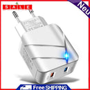 28W QC3.0 USB Charger Fast Wall Charger Adapter for Cell Phone Tablet US EU Plug