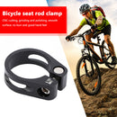 Mountain Bike Seatpost Clamp CNC Road Bicycle Seat Tube Clip (Black 31.8mm)